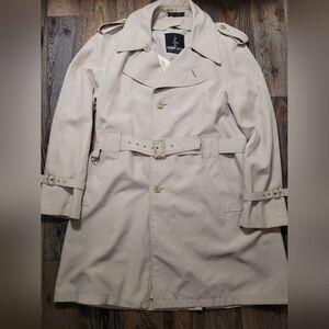 Vintage Harbor Master Mens Trench  Rain Coat Size 42 Long